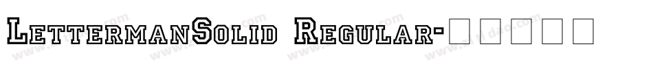 LettermanSolid Regular字体转换